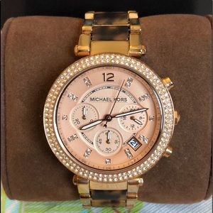 Michael Kors Gold Tortoise Watch